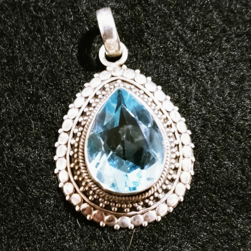 Blue Topaz Pendant